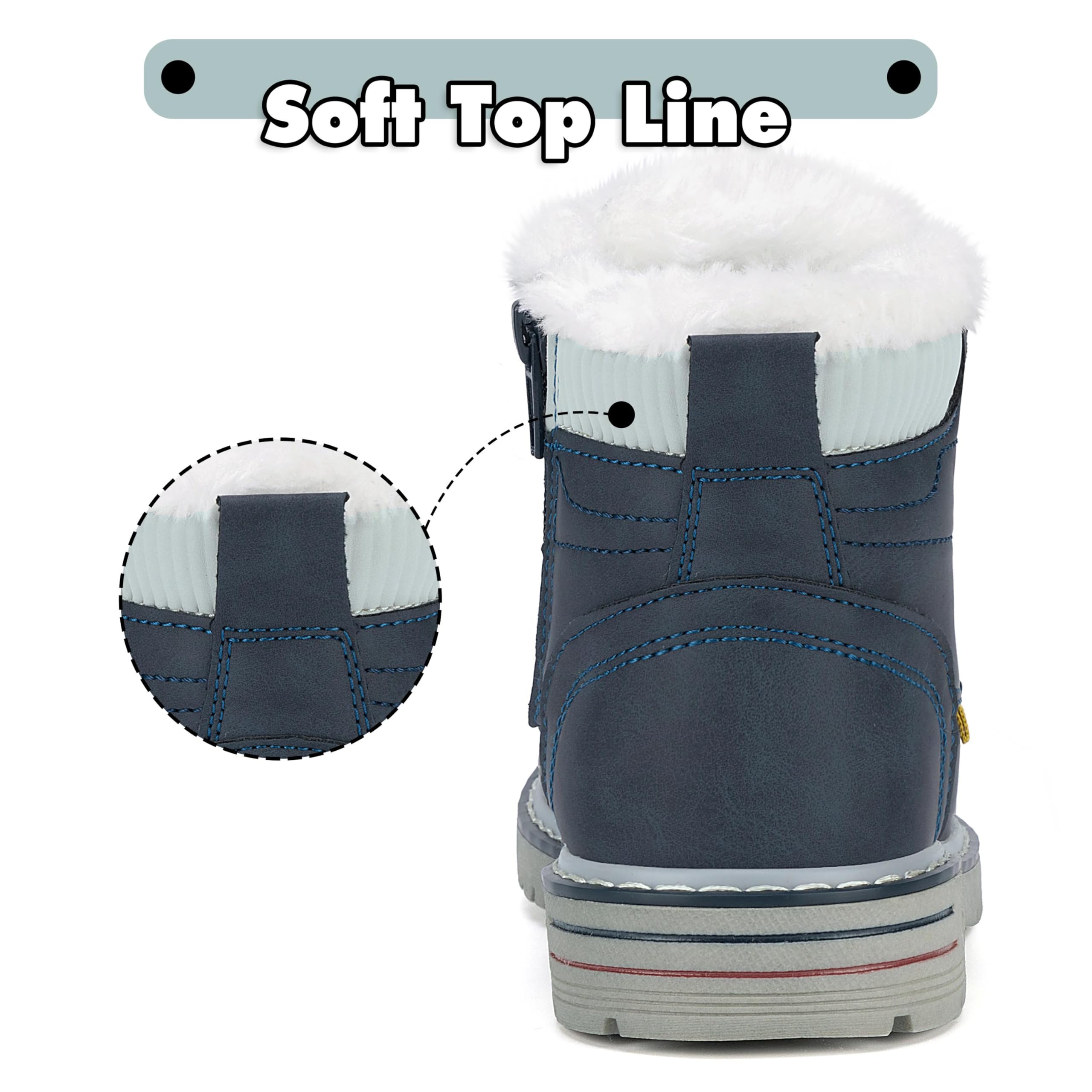 Mishansha Bambino Stivali da Neve Ragazzo Ragazza Inverno Antiscivolo Caldo Scarpe Unisex, GR.24-36