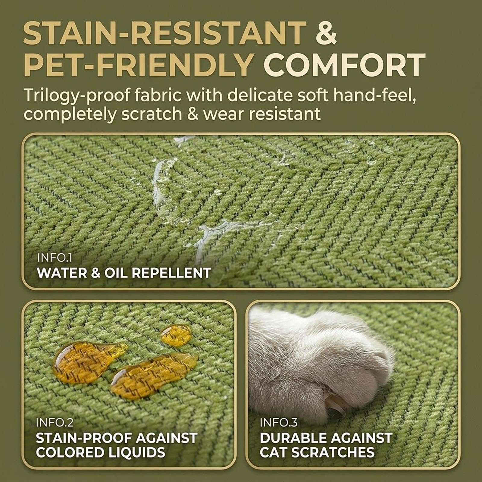 Housses de canapé en Chenille à Chevrons, jeté de canapé élastique antidérapant pour(Gray 2,D)