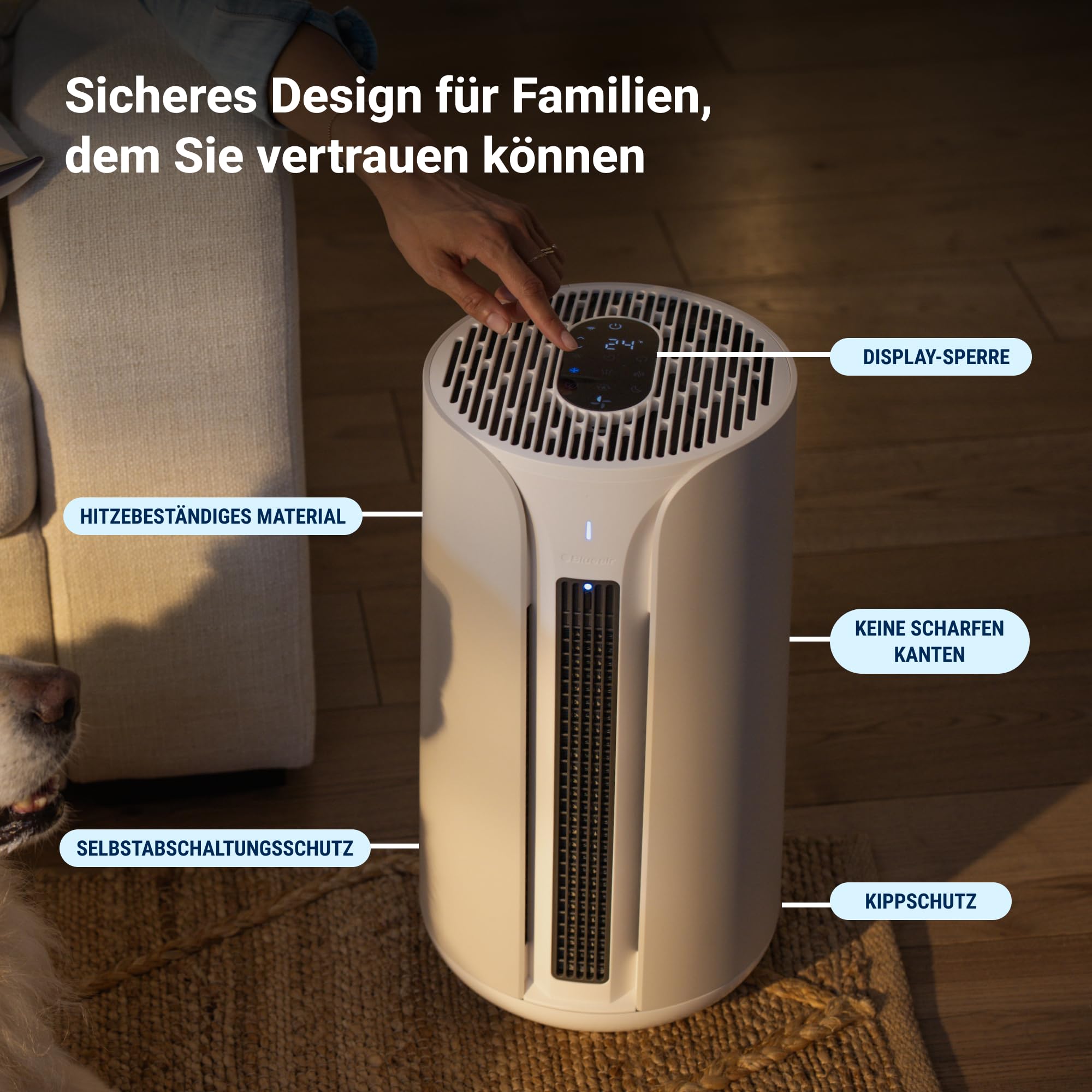 BLUEAIR 3-in-1 Ventilator, Heizgerät & Luftreiniger – HEPA Silent Luftreiniger für Zuhause, Haustiere, Allergien, Staub, Rauch, Gerüche, Blueair ComfortPure T10i