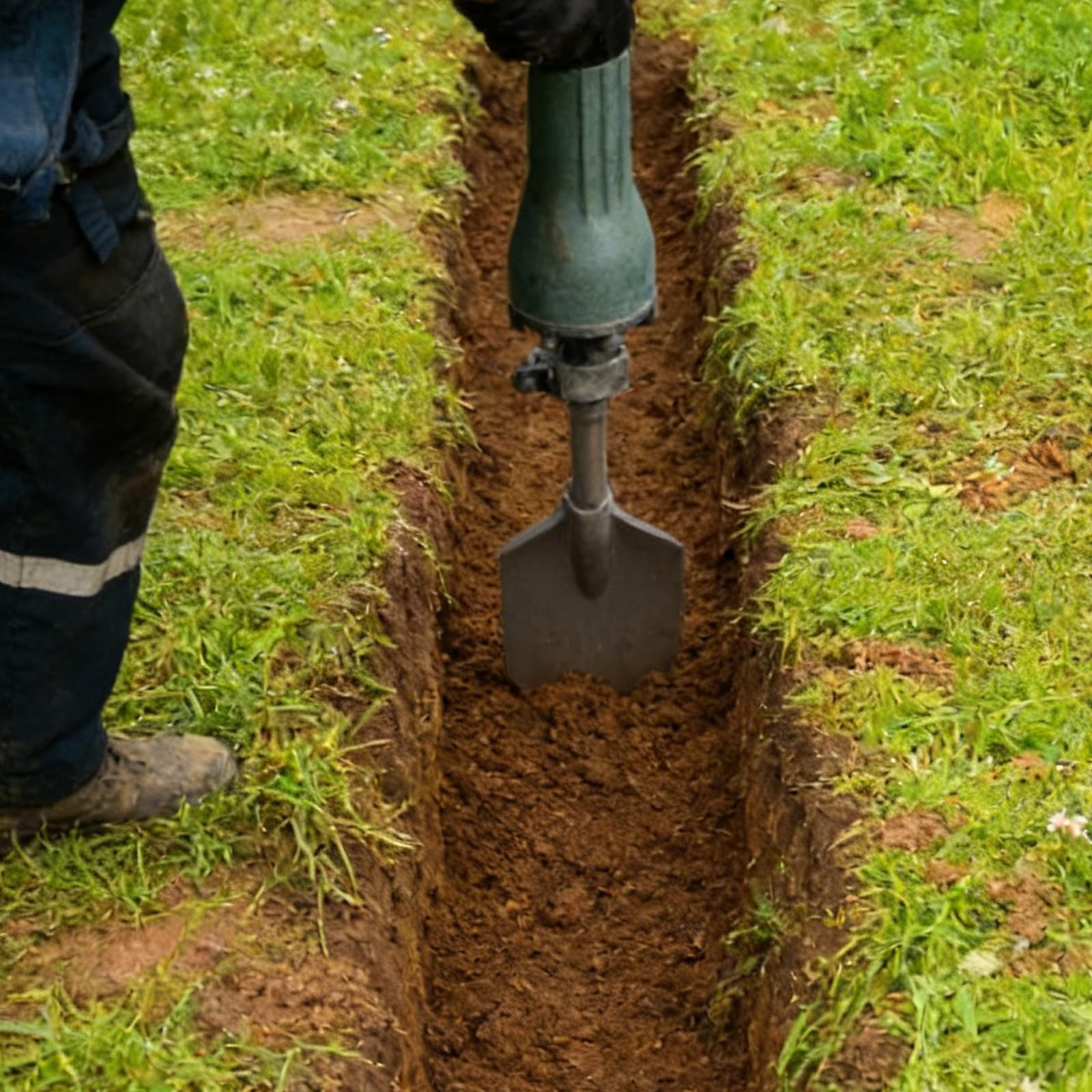 CPROSP Cincel pala Puntiagudo SDS HEX 450 * 135 mm, Pala Para Arcilla, Cincel Ancho para Asfalto/Hormigón, Tierra, Mampostería y Terrenos