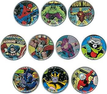 Amazon.co.jp: MARVEL マーベル ボックスセット 10種 缶バッジ : おもちゃ