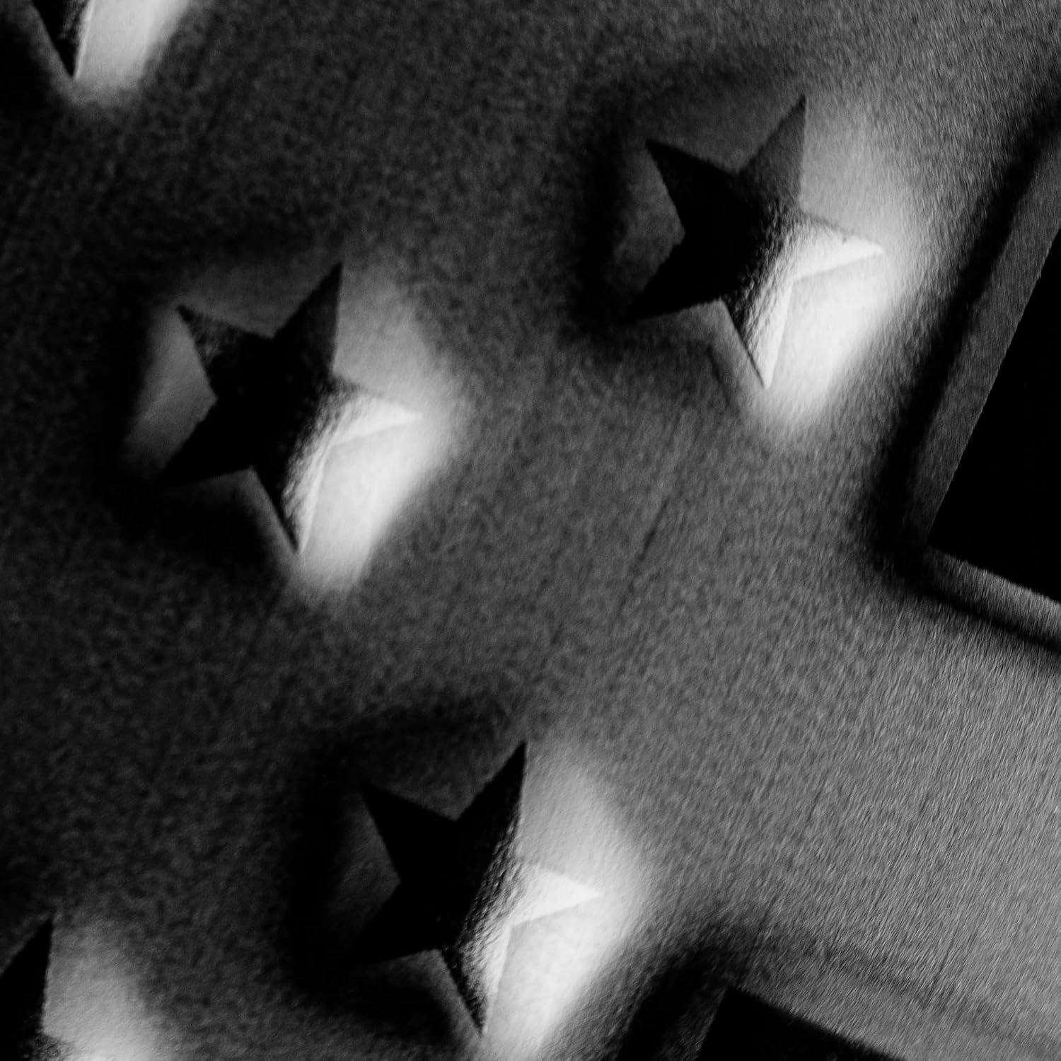 American Flag with Mountains License Plate. Embossed 3D Aluminum (Black on Matt Black)