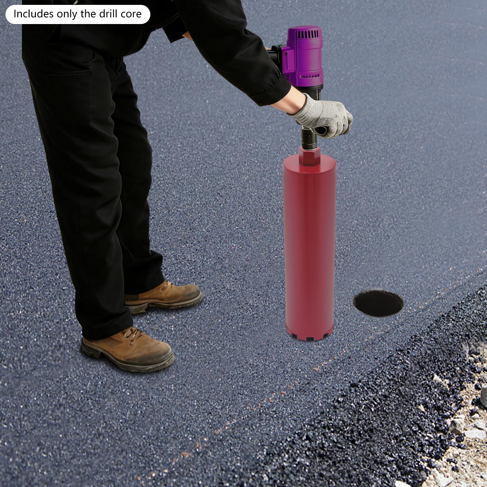 Diamentowa koronka wiertnicza rdzeniowa, wiertło rdzeniowe do wiertarki rdzeniowej z turbo Ø 112 mm koroną wiertniczą - długość użytkowa 410 mm - wiertło rdzeniowe wiertło do otworów do muru, granitu
