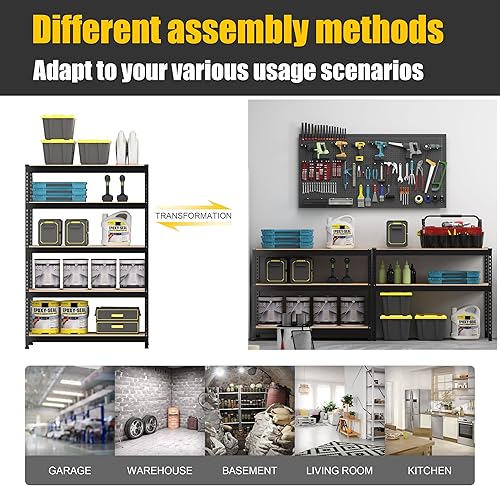 Miniatura 7 de PrimeZone Estantes de almacenamiento grandes de 47 pulgadas de ancho x 23.6 pulgadas de profundidad x 71 pulgadas de alto, paquete de 4 estantes de