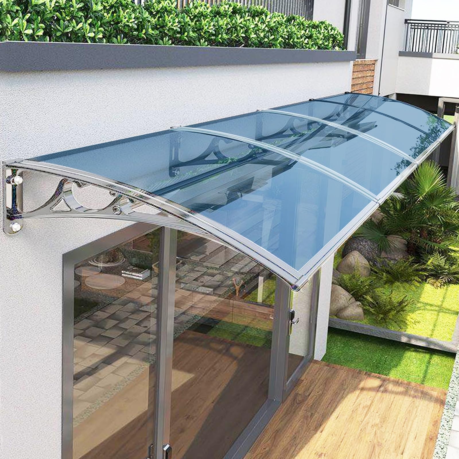 100t 未使用品 屋根庇 ひさし 雨よけ, ひさし 雨よけ 後付け テラス 玄関 住宅用ひさし 梅雨対策 パティオ日除け 後付け  200×80 ブラウン y112208t 100t 未使用品 屋根庇 ひさし 雨よけ, ひさし 雨よけ 後付け テラス