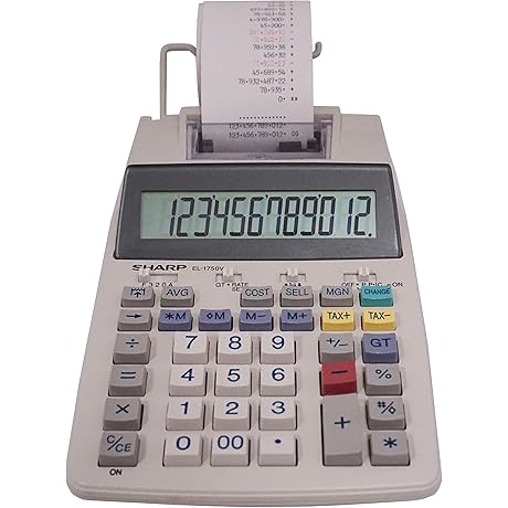 Sharp EL-1750V Calculator: Accurate Calculations at Your Fingertips