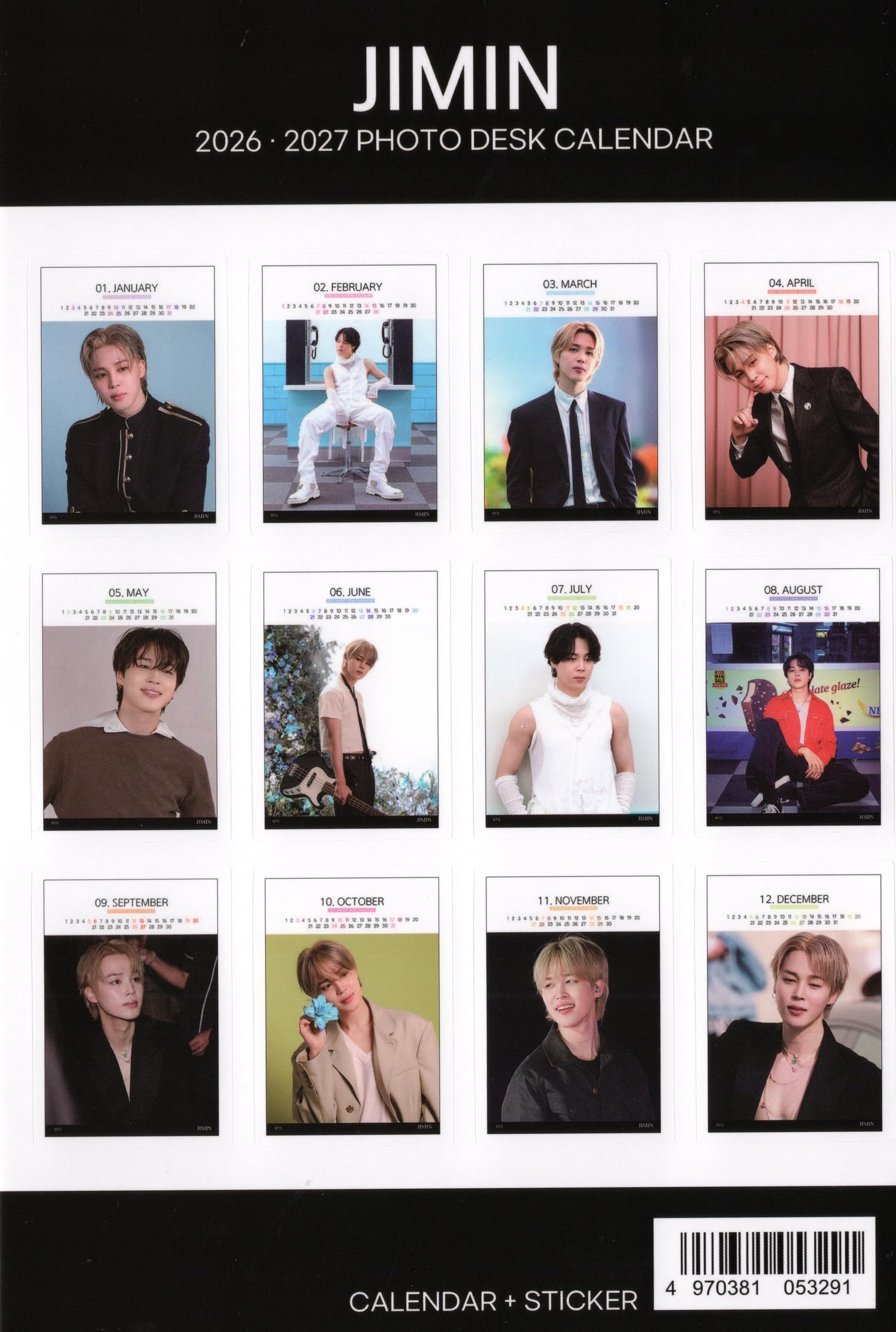 Amazon.co.jp: ジミン 卓上 カレンダー (写真集) 2026~2027年 (2年分