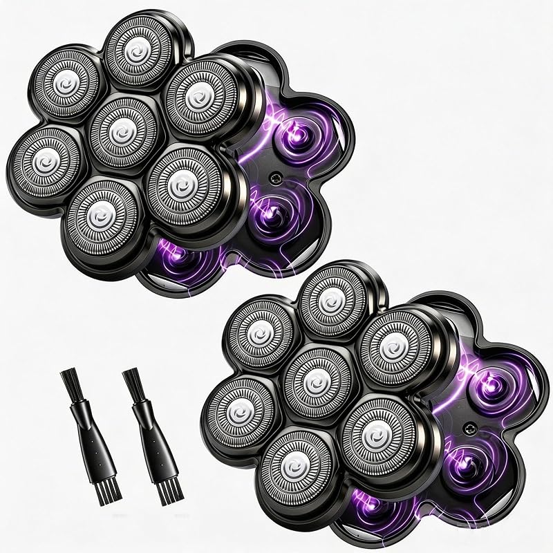 Cabeças de reposição magnéticas rotativas 7D para barbeadores Freebird, Shpavver e Wyklaus, 2 unidades
