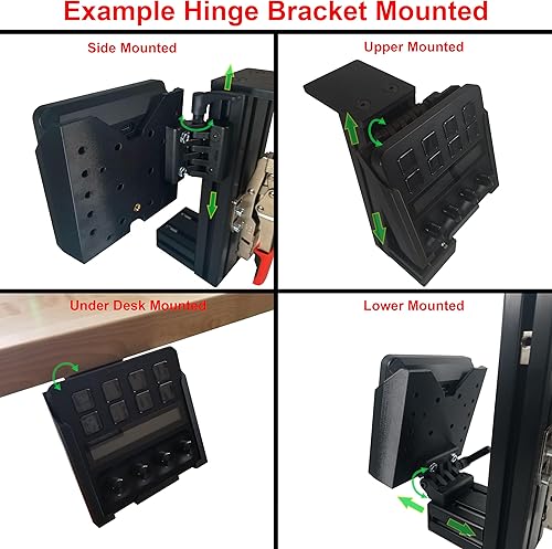 Miniatura 7 de Universal Mounting Bracket & Add-On Side Bracket for The Elgato Stream Deck +. Designed for Sim Racers, Flight Simulators, Streamers & Workstations.
