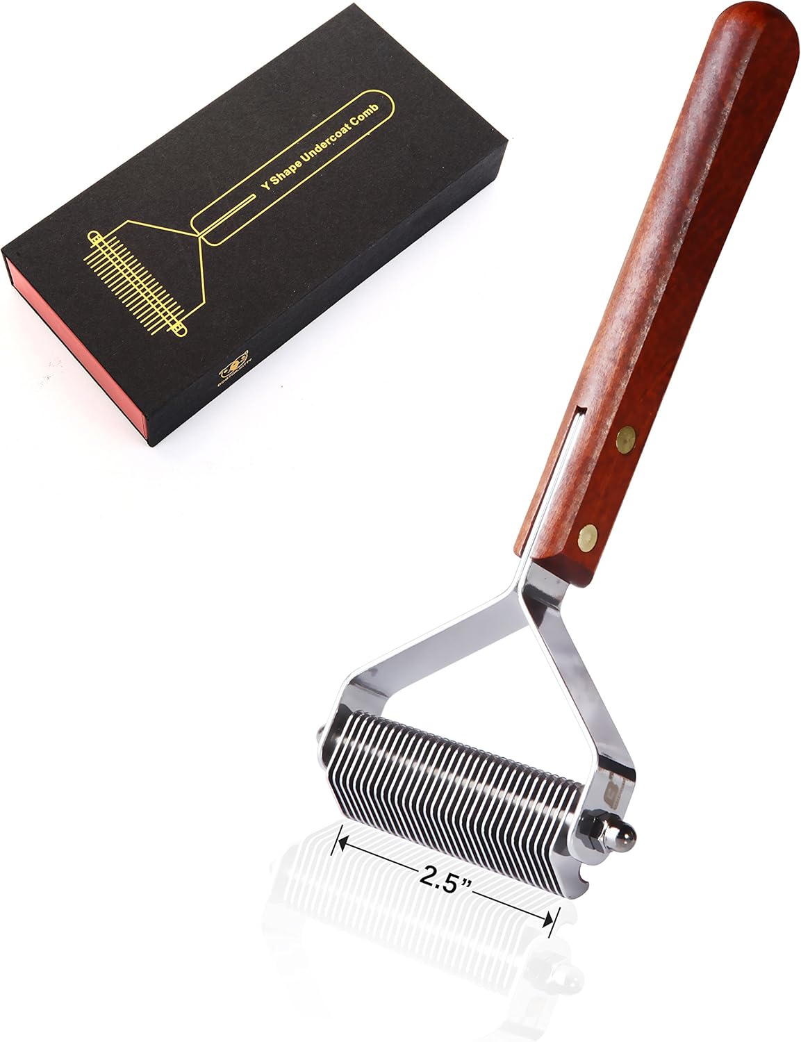 Dogtorkitty Pet Undercoat Rake Wide Dematting Brush for