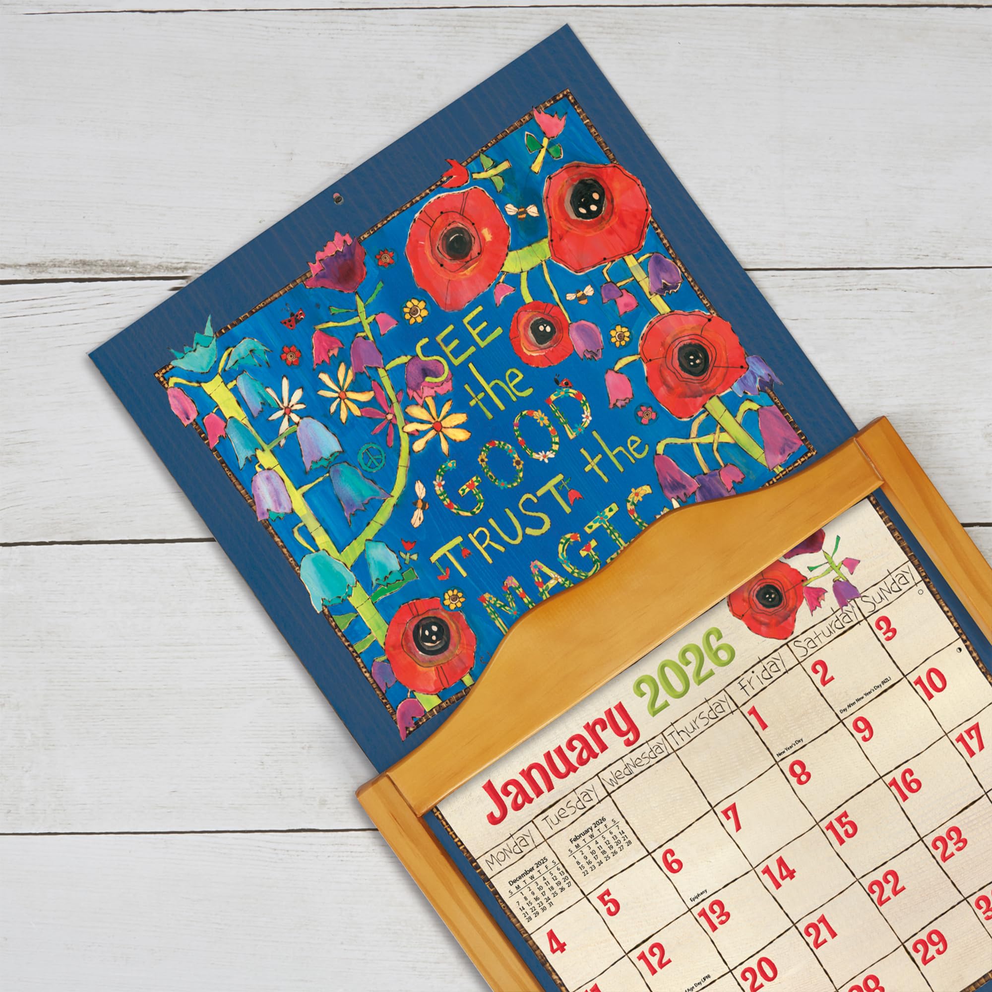 LANG Calendrier mural 2026 Peint la paix – Fabriqué aux États-Unis