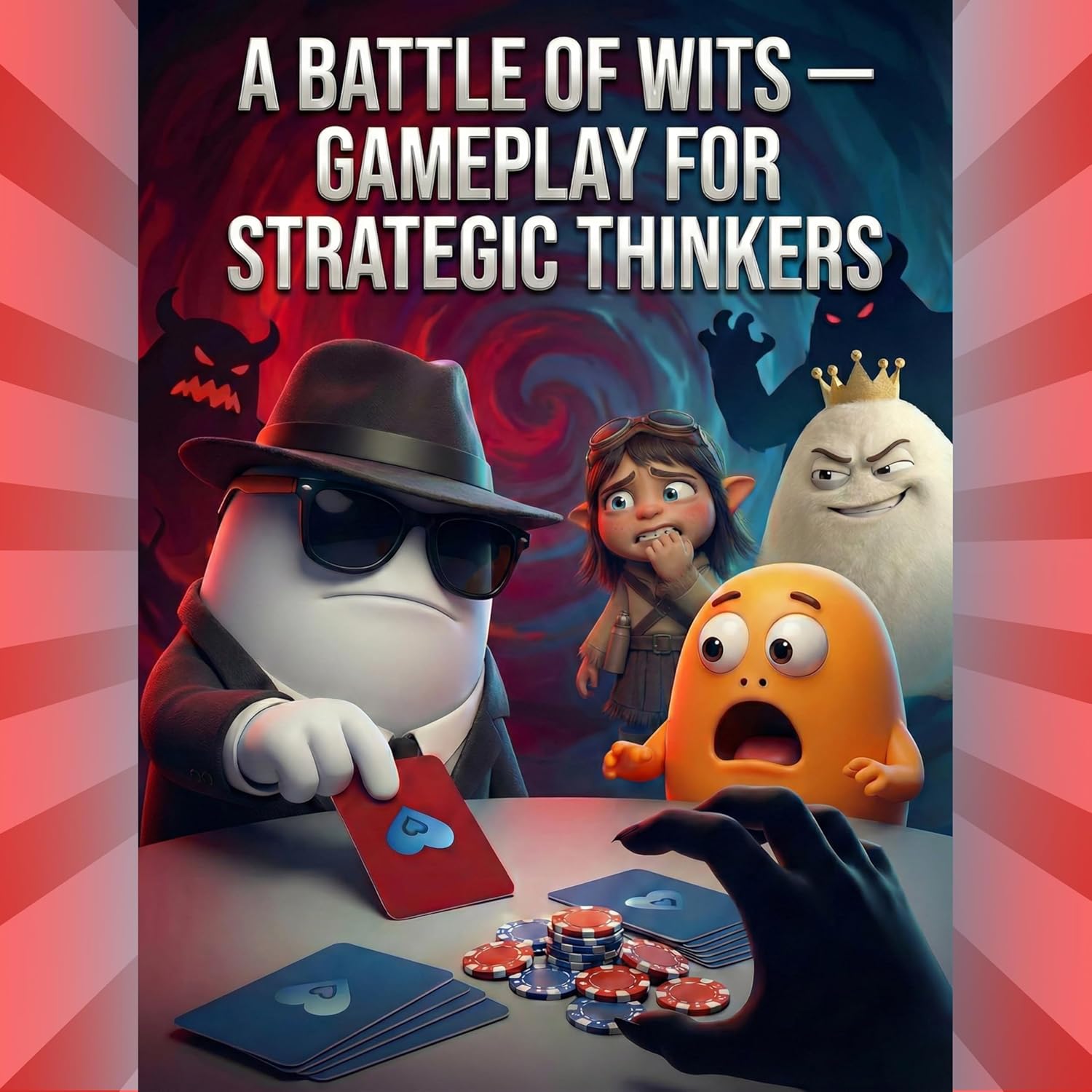 Cunning. Ruthless. -Secret Role Strategy Card Games for Teens & Adults | Fun bluffing,3-8 Players,Ages 14 + |15-30 mins | A dark twist on Hearts | Travel-friendly | Quick-Play Family Party Fun