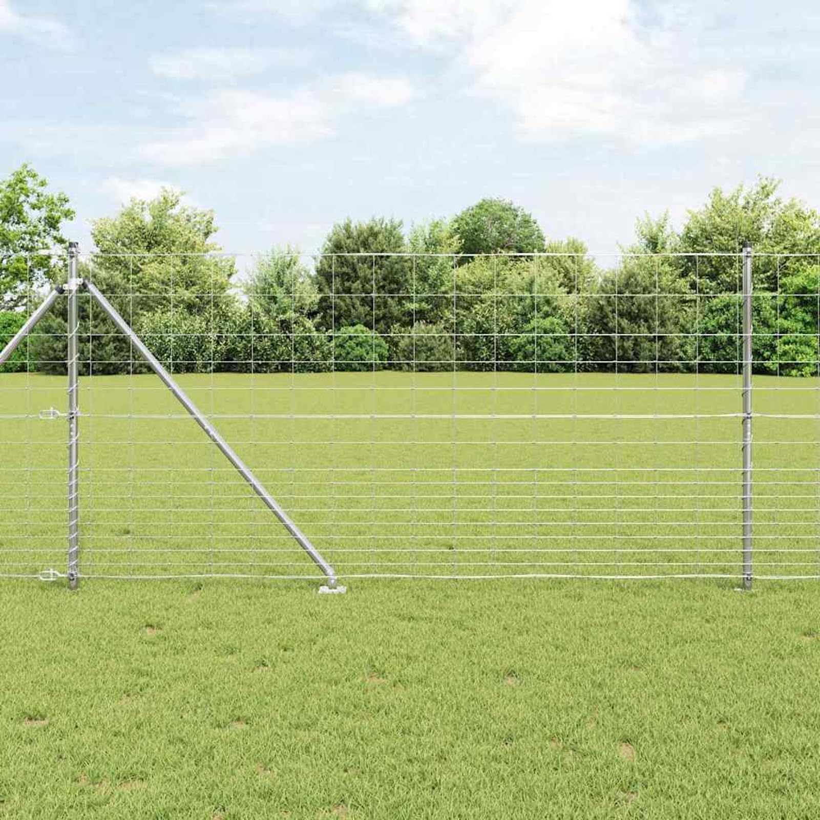 Gecheer Poste de Cerca Exterior de Acero Galvanizado - Diseño Moderno, Resistente a la Intemperie, 2500 cm x 120 cm, para Jardines y Terrazas