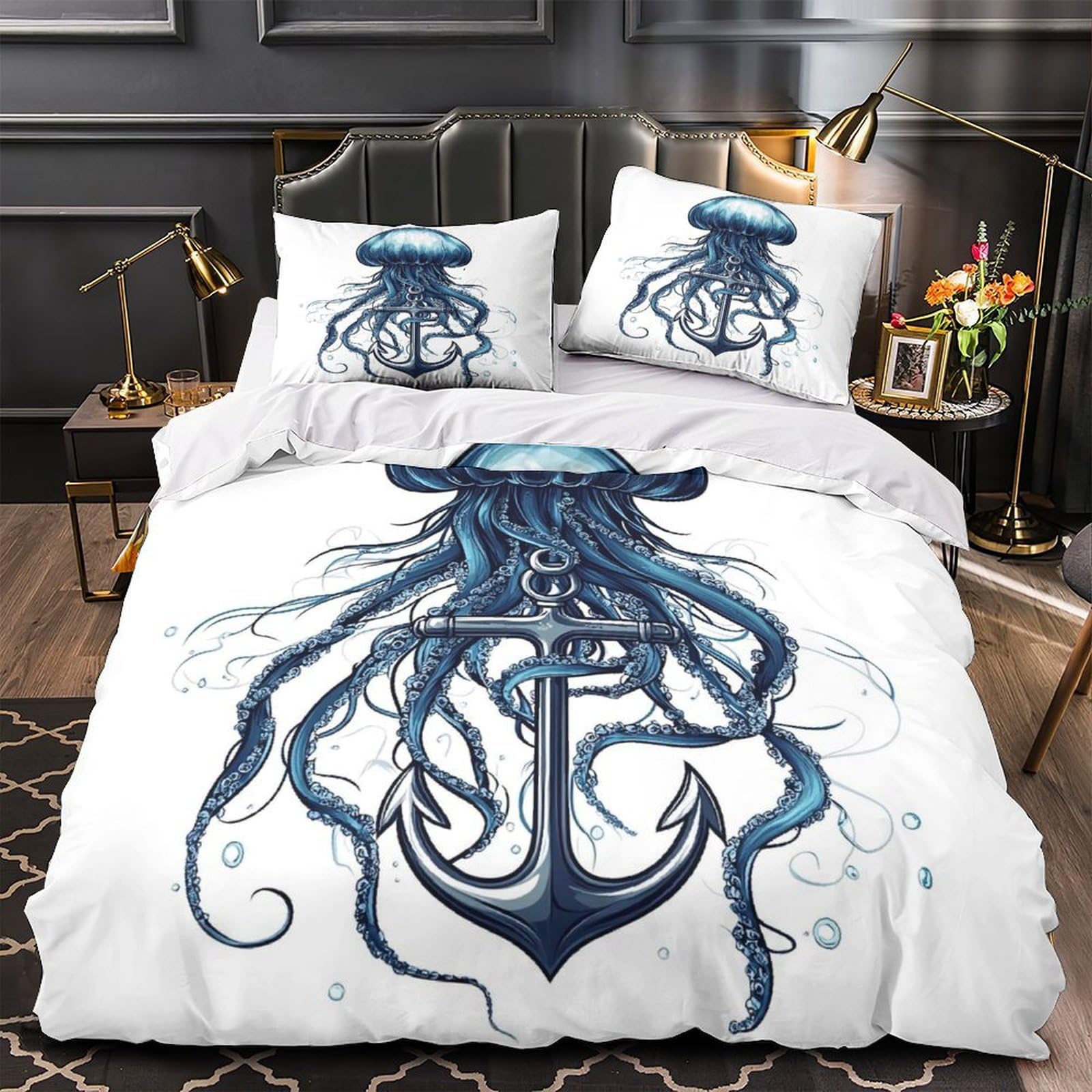 Parure de lit housse de couette Jamaïque 220x240 microfibre ultra douce king size