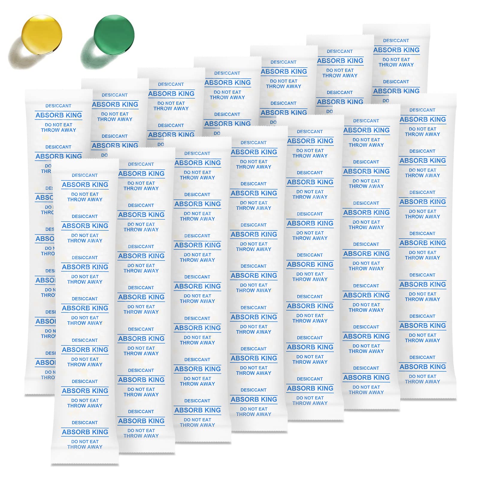 Paquetes de gel de sílice – 10 gramos, 150 paquetes de absorbentes de humedad para almacenamiento de alimentos, paquetes de sílice premium con indicador de color, paquetes desecantes para especias,