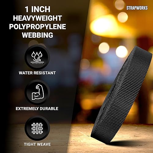 Miniatura 2 de Strapworks Heavyweight Polypropylene Webbing - Heavy Duty Poly Strapping for Outdoor DIY Gear Repair