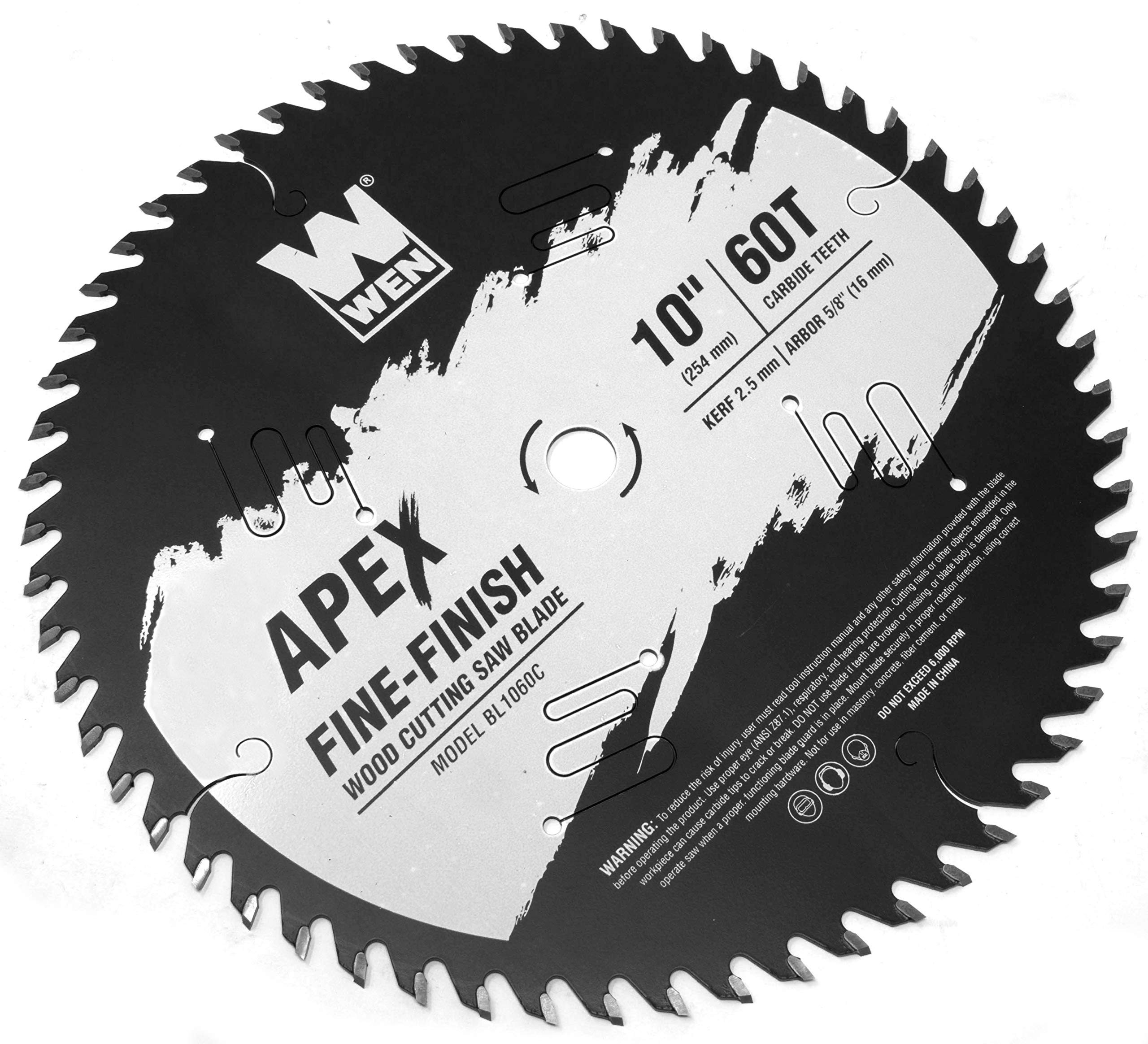WEN BL1060C Apex - Lama per sega a lama per sega con punta in carburo da 25,5 cm, finitura fine