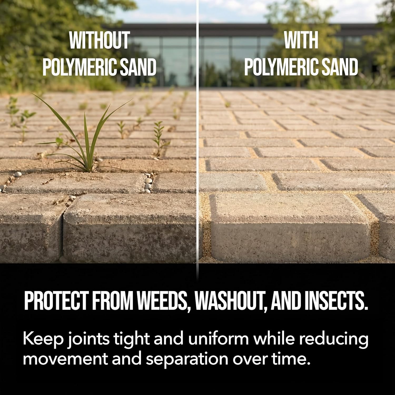 Rhino Power Bond Plus - Polymeric Sand for Pavers and Stone Joints up to a Maximum of 2 inches. (10 Pound, Brown)