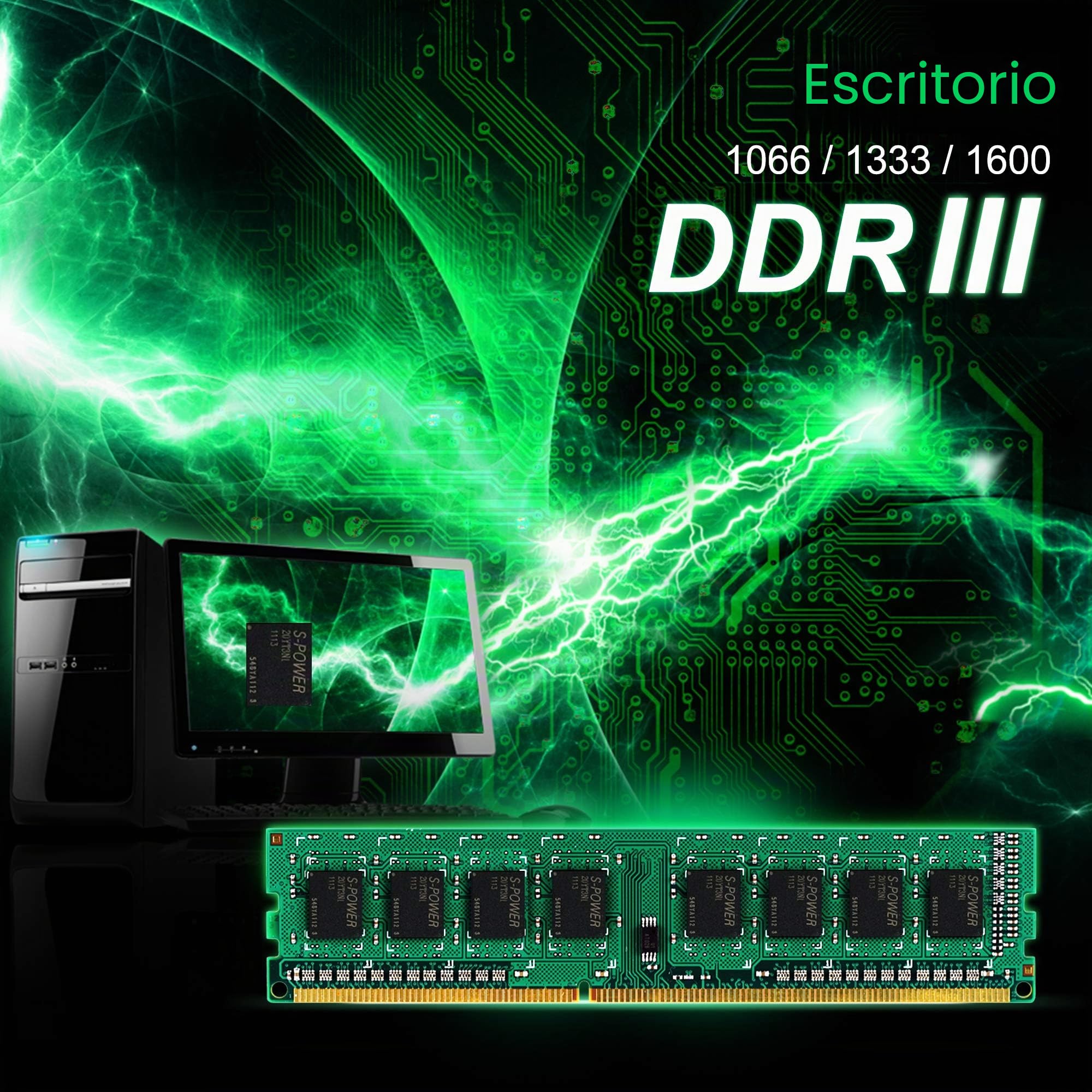 Silicon Power DDR3 16 GB (2 x 8 GB) 1600 MHz (PC3 12800) 240-pin CL11 1,35 V/1,5 V Unbuffered UDIMM PC Computer Desktop Memory Module RAM Upgrade
