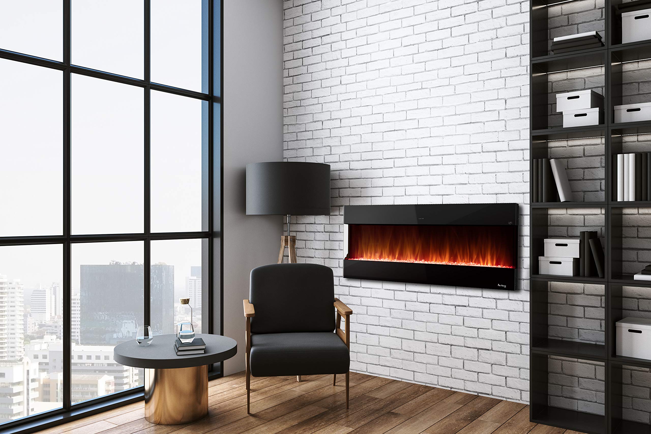 eFlame USA Hampshire 60inch Wall Mount / Wall Insert LED Electric