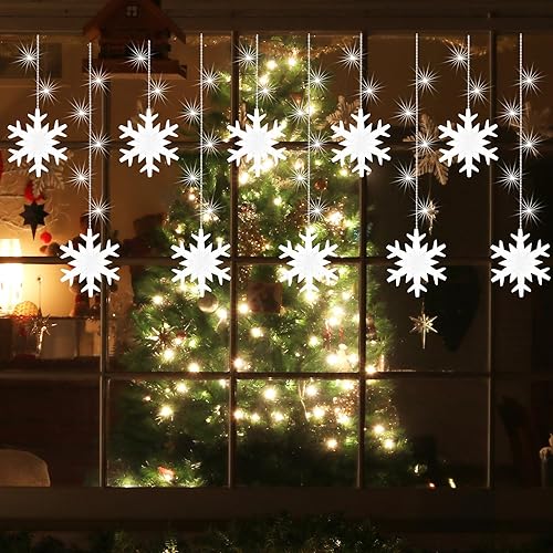 Miniatura 5 de Luces de Navidad de carámbanos, 155 luces LED de 141 pulgadas conectables, 10 gotas, 11 modos, cortina de ventana, luces de hadas