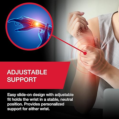 Miniatura 6 de MUELLER Sports Medicine Adjustable Night Support Wrist Brace, For Sleeping, Arm Compression worn Left or Right For Men and Women, Black, One Size