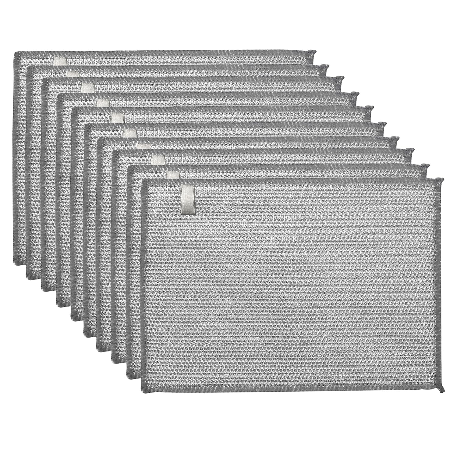 YinQin 10 PCS Double Layer Stainless Steel Wire Cleaning Cloth for Cookware