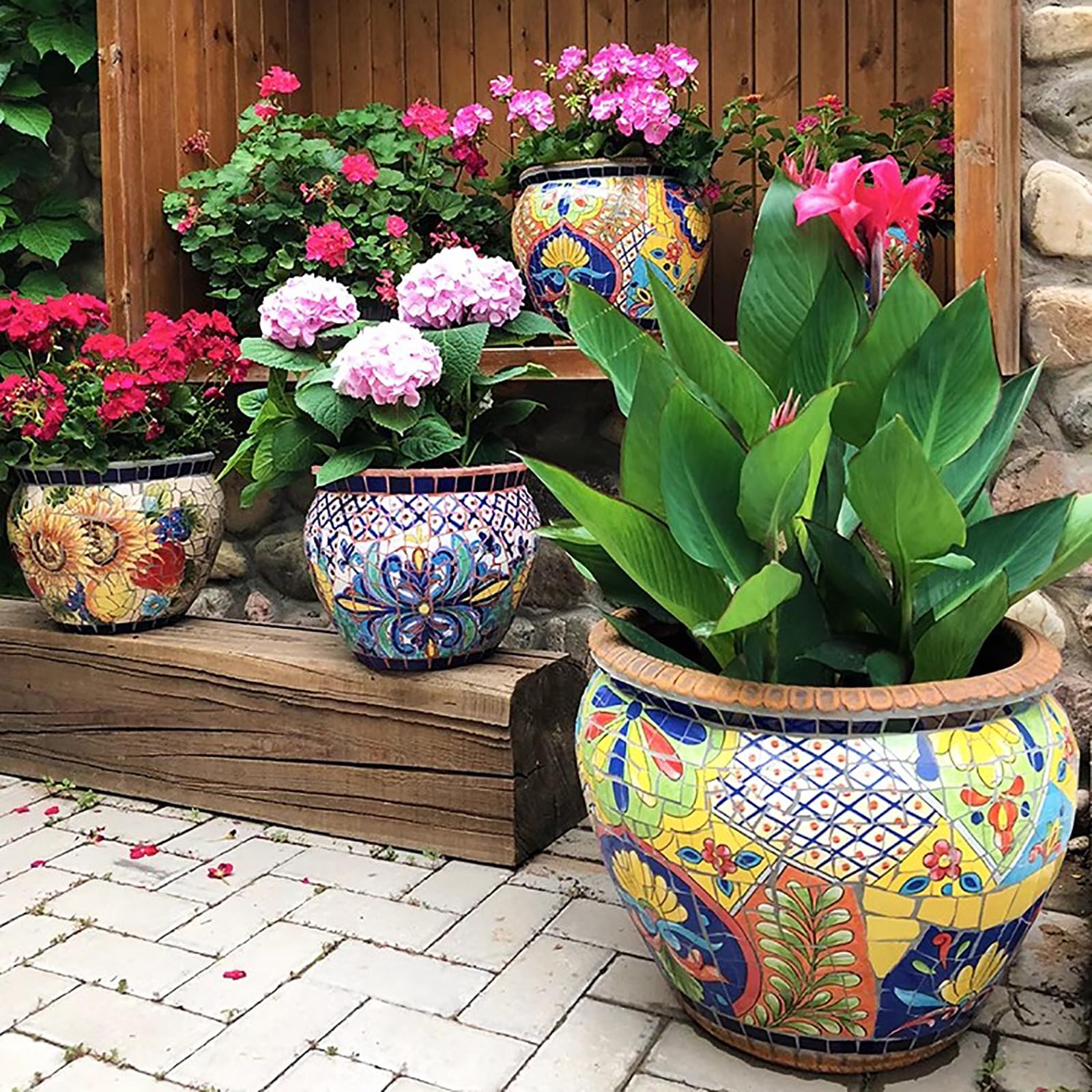 Amazon.com: SUZEPER Mexican Talavera Ceramic Flower Pot,Large Garden Planter,Handmade  Multicolored Plant Pot,Indoor Outdoor Plant Pots,Decorative Moroccan Pots  Pottery(Large, A) : Patio, Lawn & Garden