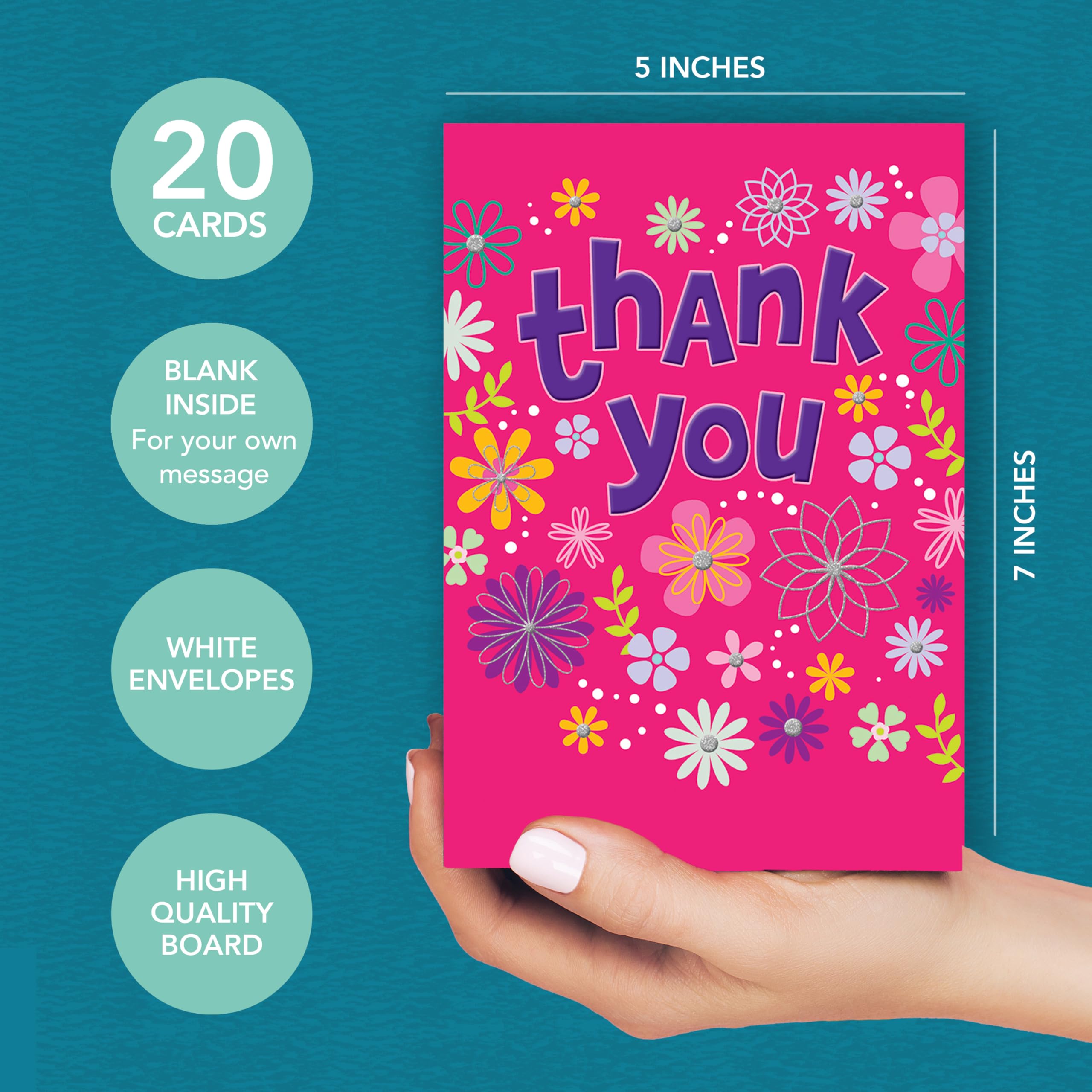 Piccadilly Greetings Assorted Thank You Cards Multi-pack, Multicolor, 12.7 x 17.8 cm - Image 4