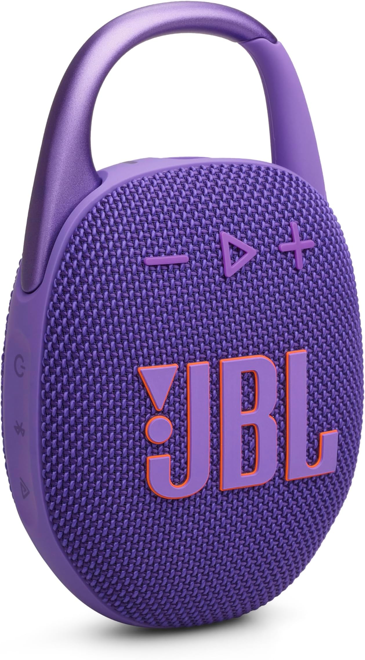JBL Clip 5 - Ultra-Portable, Waterproof & Dustproof Bluetooth Speaker, Big JBL Pro Sound with Punchy bass, Integrated Carabiner, Up to 12 Hours of Play, Made in Part with Recycled Materials (Purple)