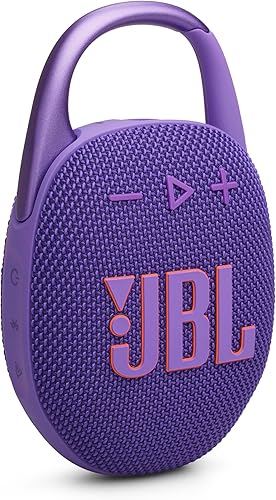 JBL Clip 5 - Altavoz Bluetooth ultraportátil, impermeable y a prueba de polvo, sonido Big JBL Pro con graves intensos, mosquetón integrado, hasta 12