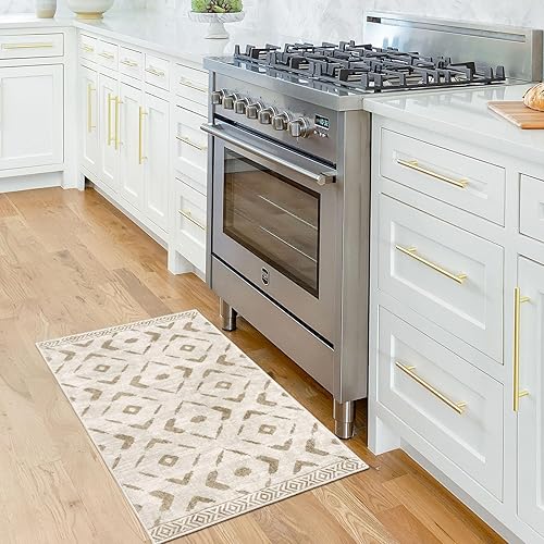 Miniatura 7 de KILOCOCO Alfombra pequeña de 2 x 3 pies, alfombra marroquí para puerta interior, lavable a máquina, antideslizante, para dormitorio, cocina,