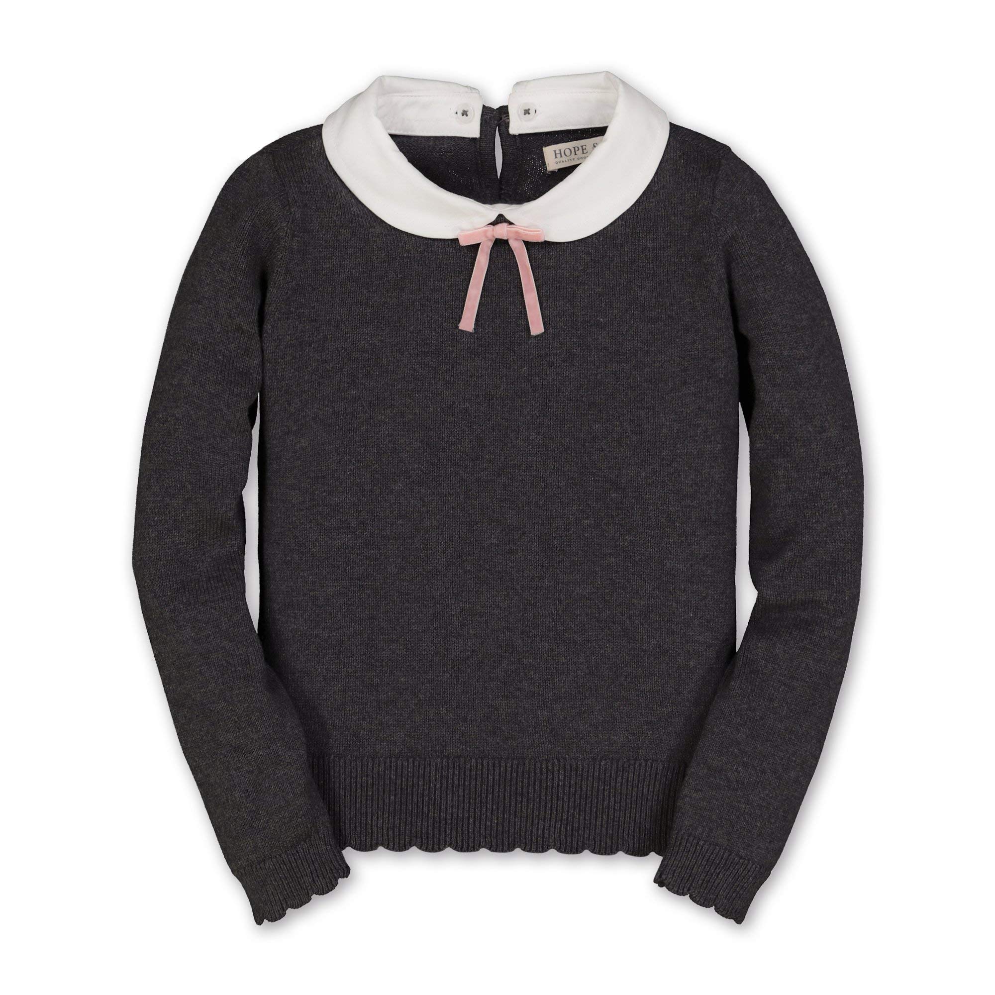 Hope &amp; Henry Girls' Cable Front Pullover Sweater
