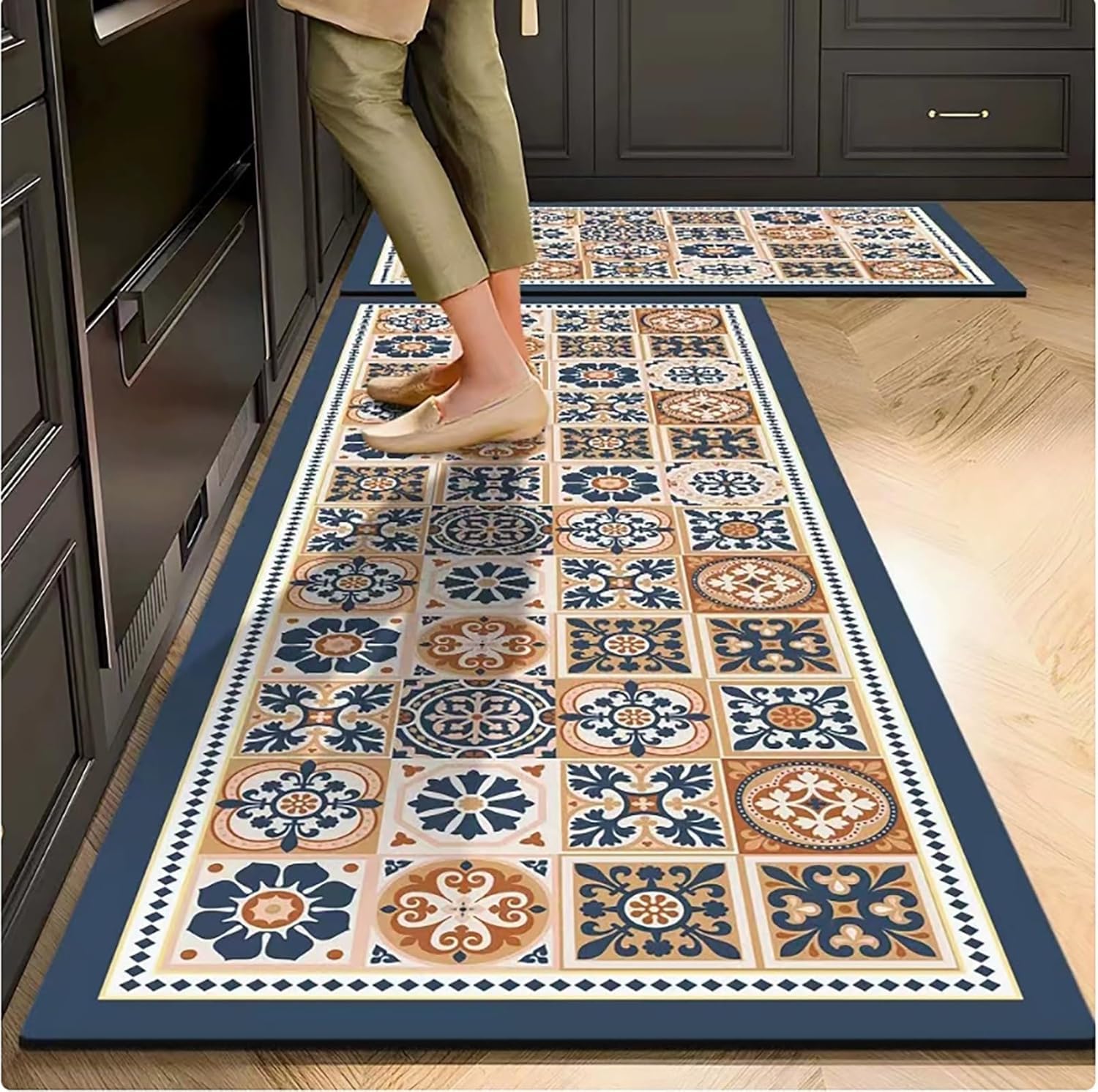 MAXOSHINE Kitchen Runners - Anti-Slip & Waterproof -11
