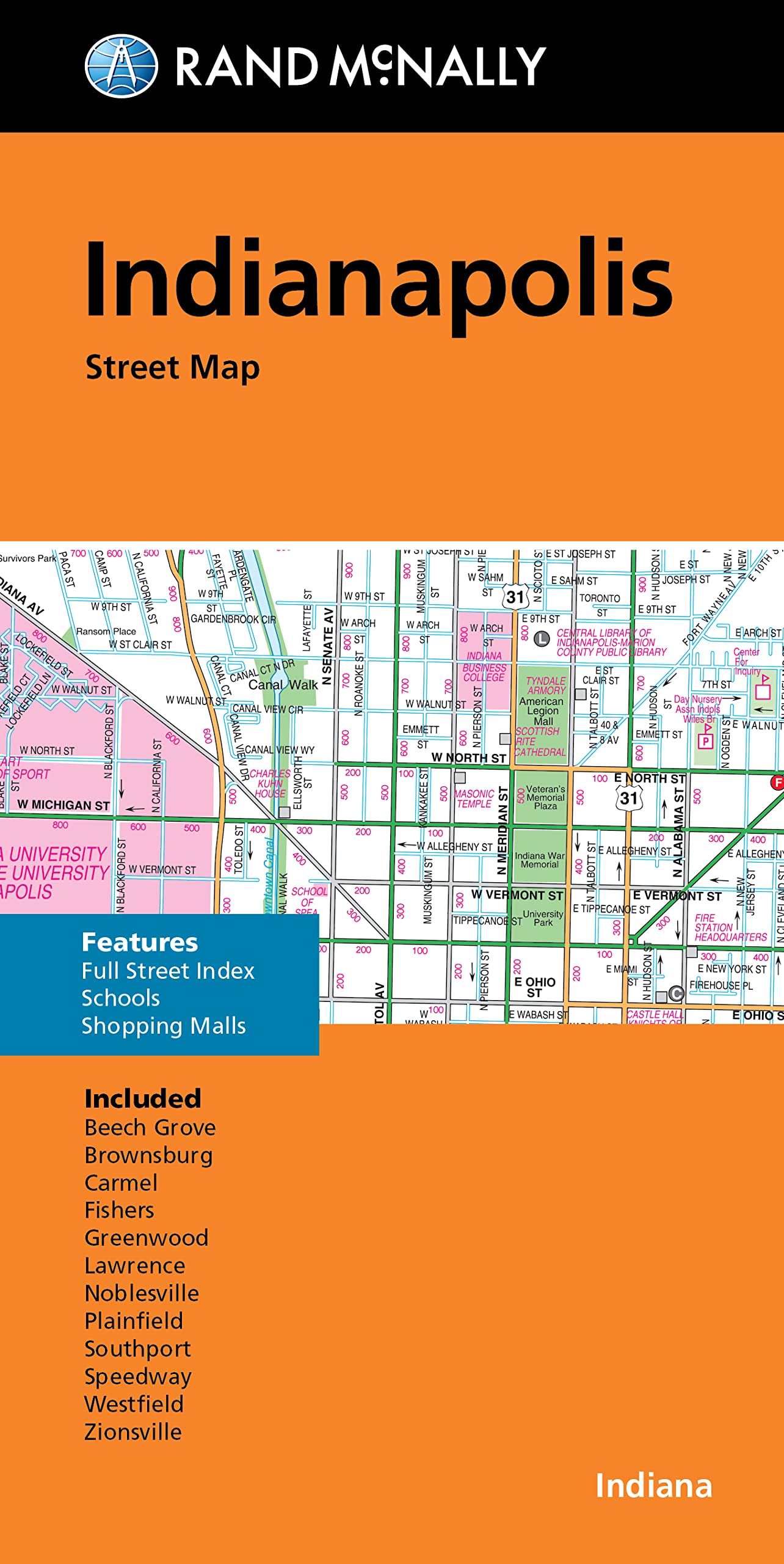 Rand McNally Folded Map: Indianapolis Street Map