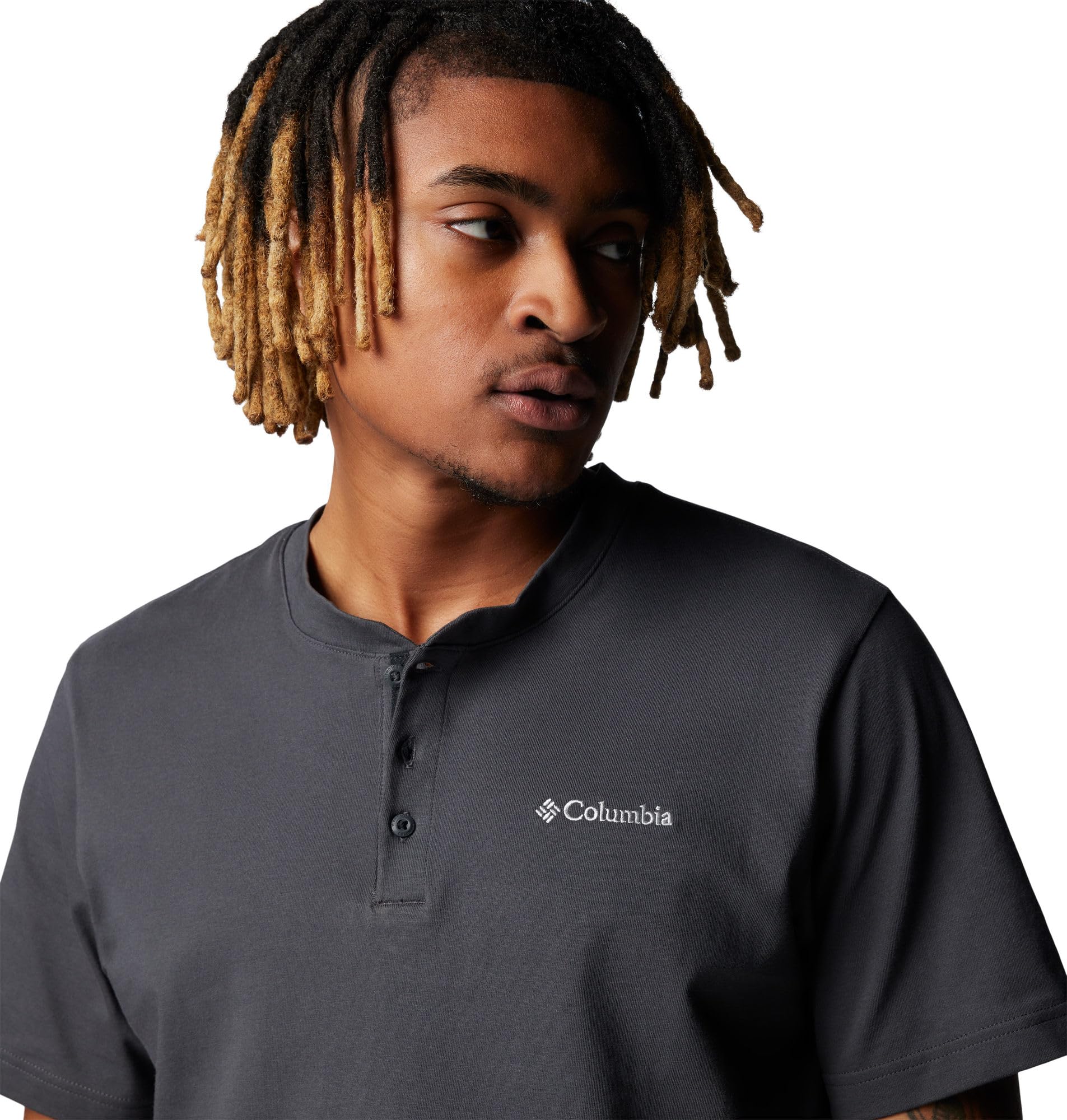 Columbia Landroamer Henley II de Manga Corta Camiseta para Senderismo Hombre (Pack de 1)
