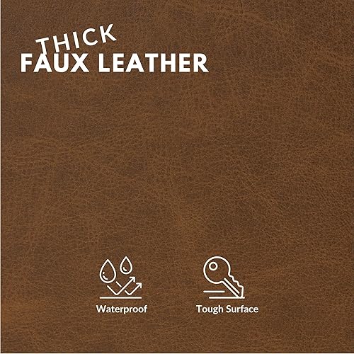 Miniatura 2 de Tela de tapicería de piel sintética, vinilo de cuero sintético grueso y duradero, material de bricolaje y manualidades suave al tacto, corte