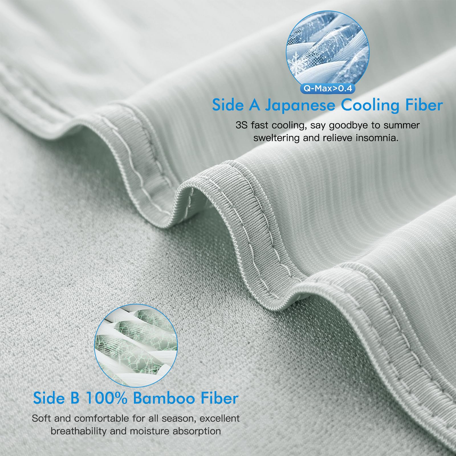 Avoalre Coperta Estiva con Arc-Chill 3.0 Fibra di Raffreddamento Giapponese, Q-Max＞0,5, Coperta Entrambi i Lati Super Morbido Traspirante, Antistatico, per Divano Letto Viaggio, 150 * 200CM, Grigio