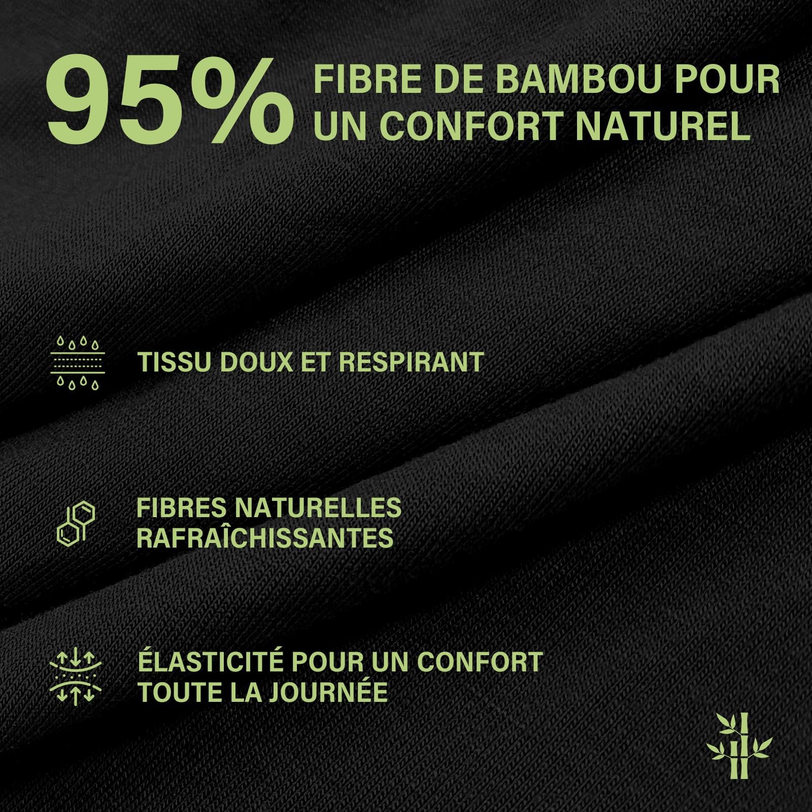 PUTUO Boxers Homme Longs en Bambou: Lot de 6 sous-Vêtements Ultra-Doux Confortables sans Étiquette avec Poche 3D - Idéal pour Peaux Sensibles Sport Travail et Usage Quotidien