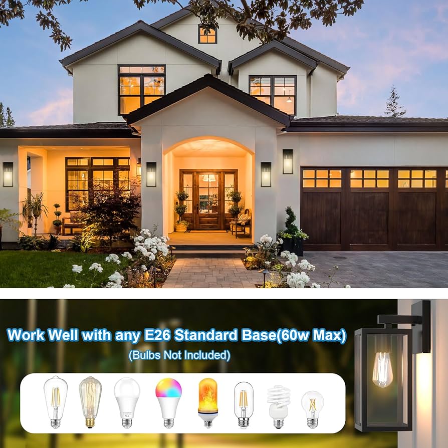 クライミングセット、スライディングランプ＆アーチランプ付き、折りたたみ式木製 Outdoor Wall Lights, 12.4 Inch Waterproof Lanterns with