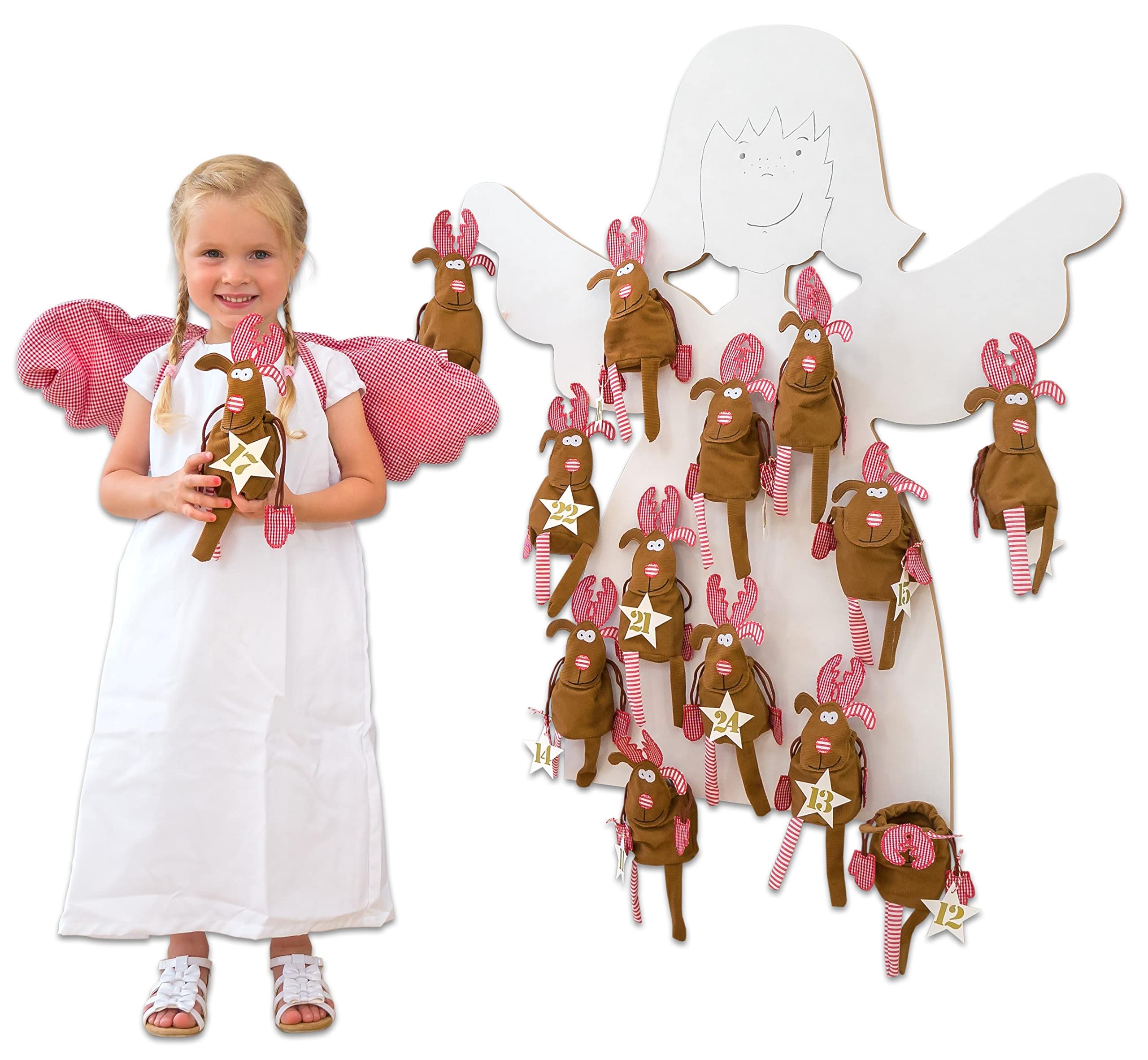 Betzold Elchbeutel Adventskalender-Set | 24 Stück, Advent, Weihnachten