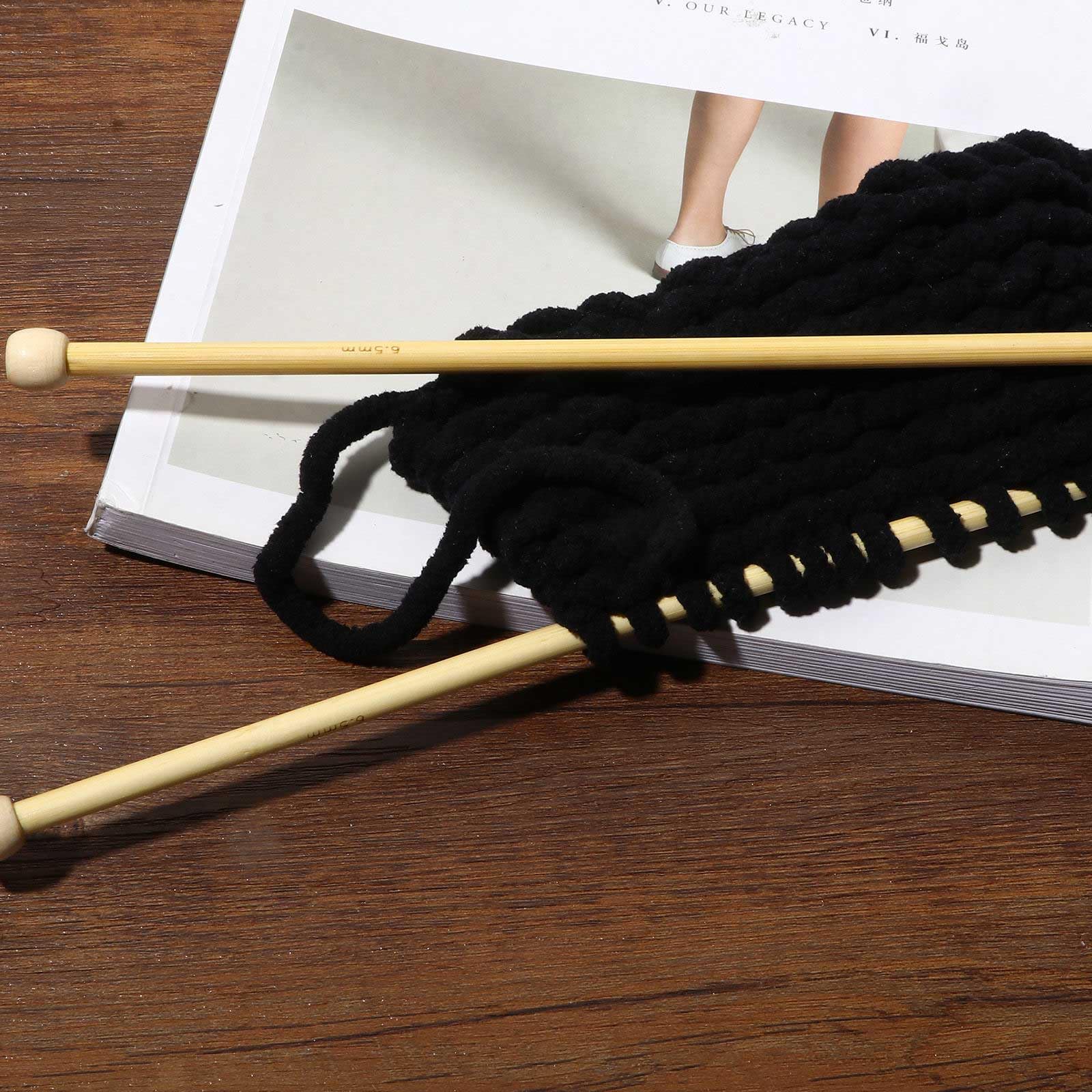 1 Paar Stricknadeln Bambus gerade 2-20mm 35 cm Holz-Stricknadeln  Jackenstricknadeln : Amazon.de: Kche, Haushalt & Wohnen