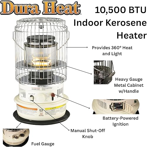 Miniatura 5 de Dura Heat DH1051 Calentador de queroseno interior - 10,500 BTU DH1051