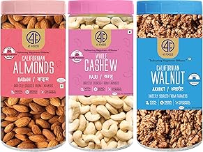 41 Foods Premium Dry Fruits Combo of Almonds Cashews and Walnuts | Pack of 3 | 250g Each | 750g