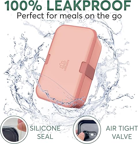 Miniatura 2 de Umami Pequeña caja Bento para adultos que es fácil de limpiar y 100% a prueba de fugas, apta para microondas y lavavajillas, ideal para almuerzos