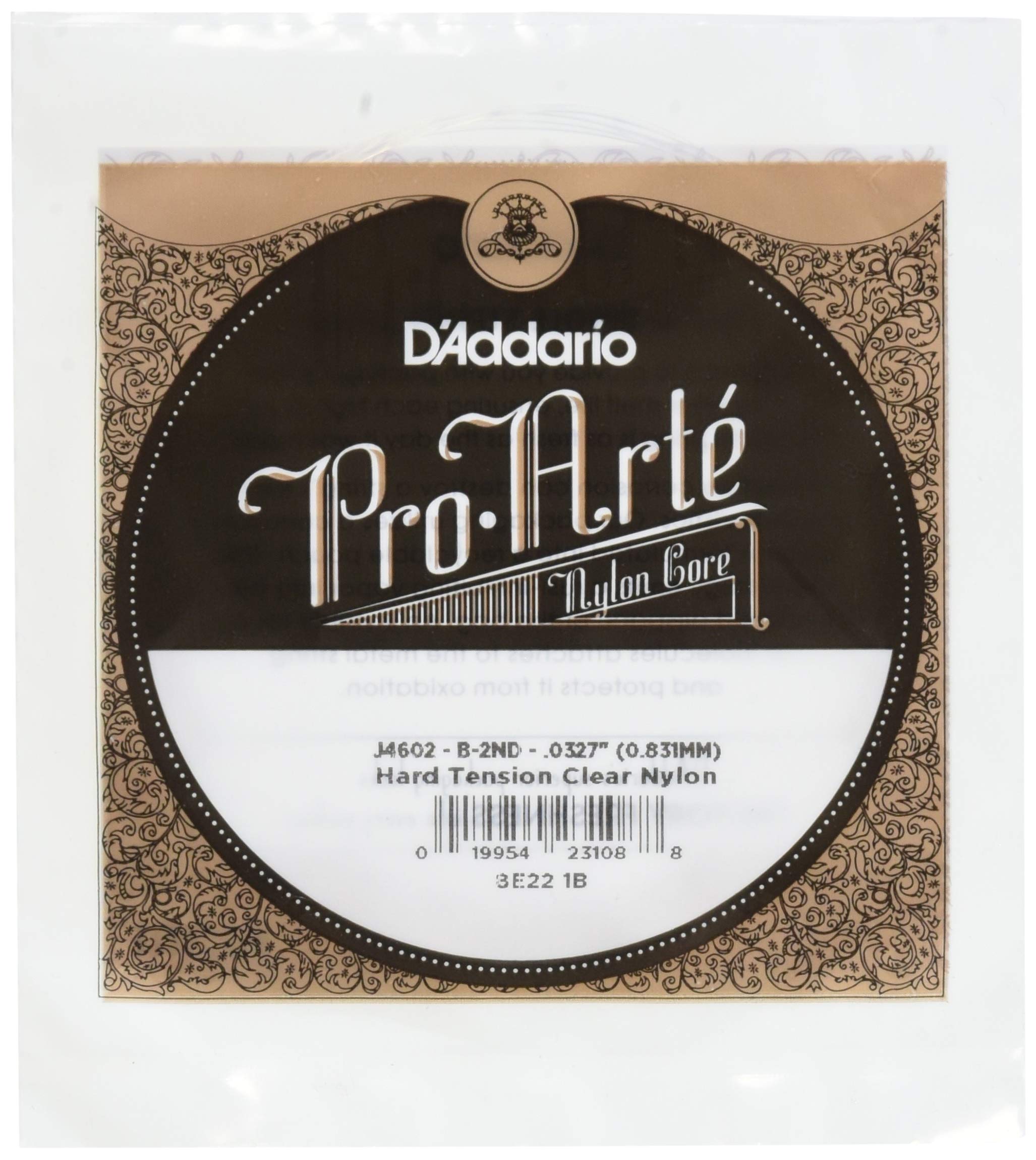 D'Addario J4602 Pro-Arte Nylon Classical Guitar Single String, Hard Tension, Second String