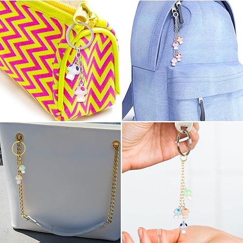 Miniatura 6 de Junkin Dije de hongo con dije luminoso de resina de hongo, mini cuentas de hongo, dijes de joyería lindos para manualidades, pulseras, collares,