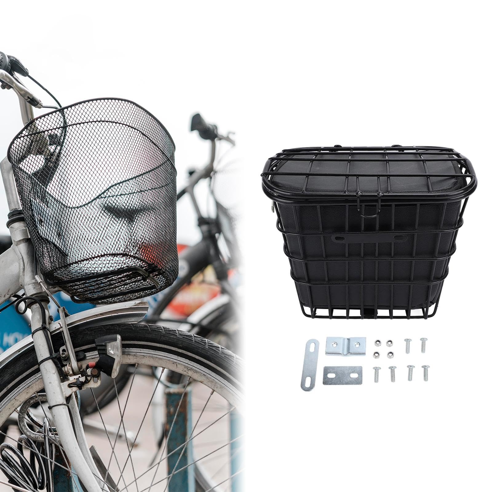 Cestino Portaoggetti Stabile con Borsa Interna, Organizer per Oggetti Vari di Facile Installazione per Attività in Bicicletta