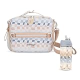 Kids Prints Lunch Bag Set With Water Bottle &lpar;Checker Gradient&rpar;