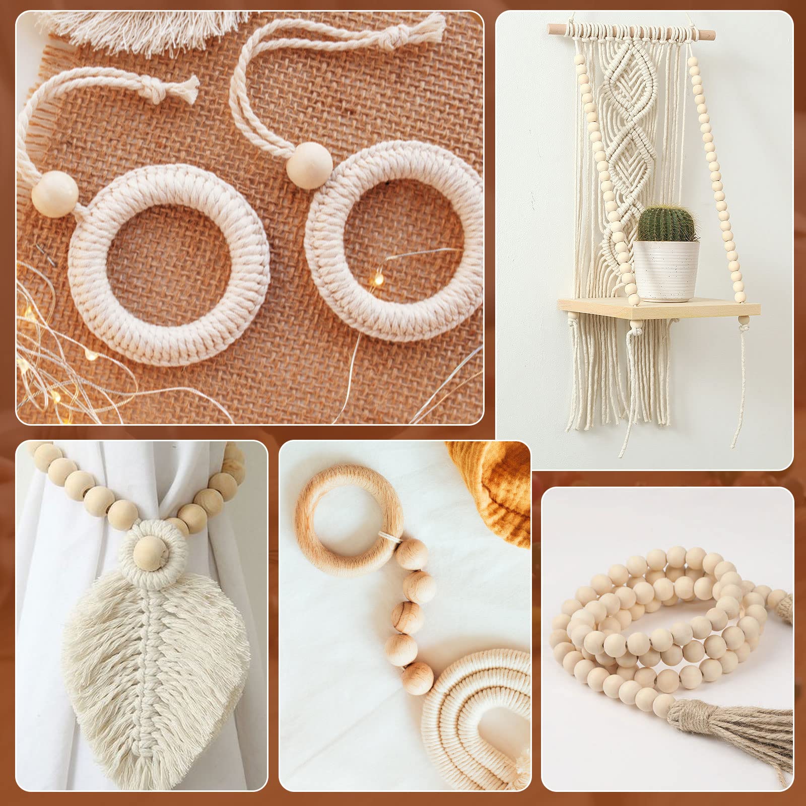 Sadingo Lot De 50 Perles En Bois Naturel De 2 Cm – Boules En Bois Pour Le Bricolage – Perles En Bois Avec Un Trou – Perles à Peindre Et à Utiliser